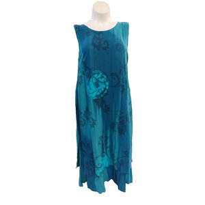 Beverly Rose SLEEVELESS DRESS BEAUTIFUL VINTAGE Blue Size Large NWT